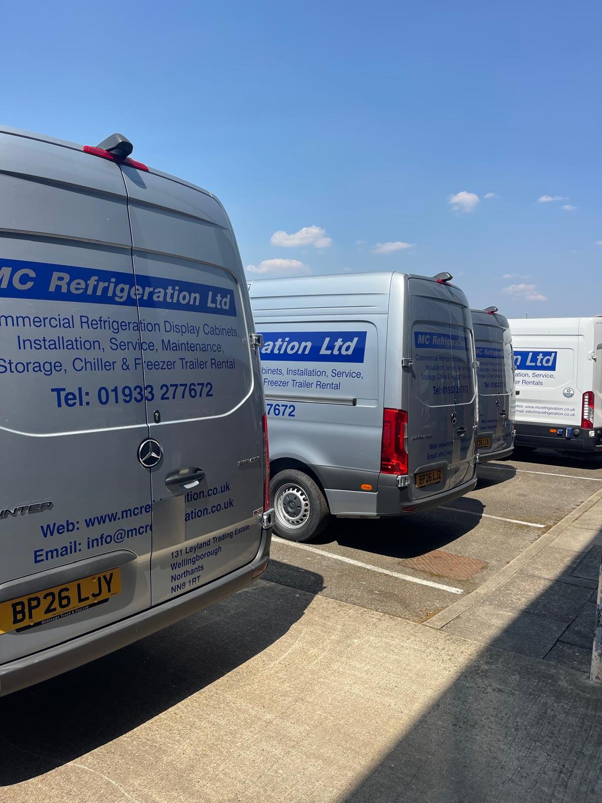 Fleet of Mercedes vans fitted with van security